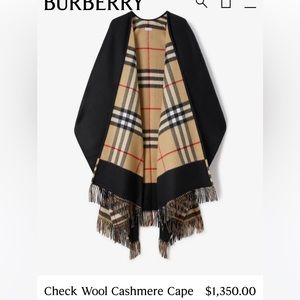 Burberry Cashmere Cape